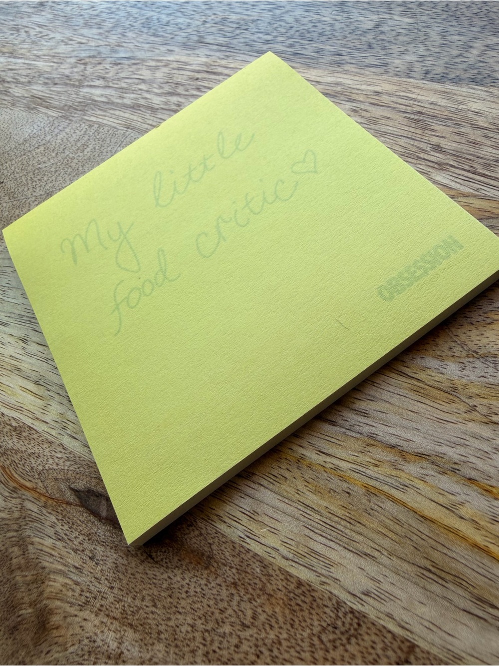 Obsession “My Little Food Critic” Sticky Notes